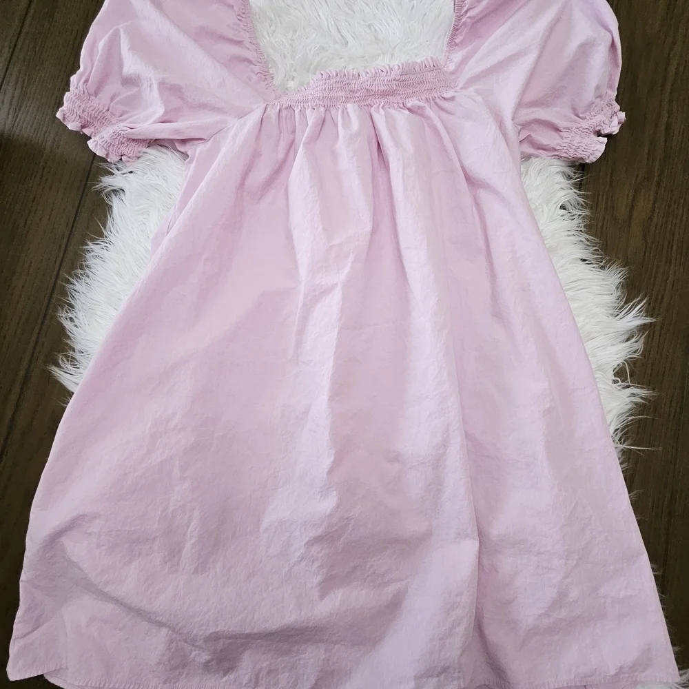 short hot pink dress Hot Pink Short Sleeve Low Back Mini Dress